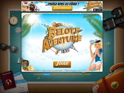 Belote Aventure Title screen