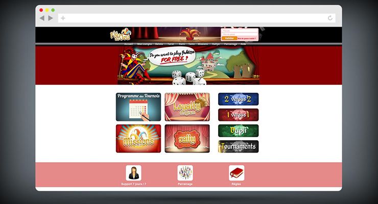 Fou du Jeu website graphic redesign