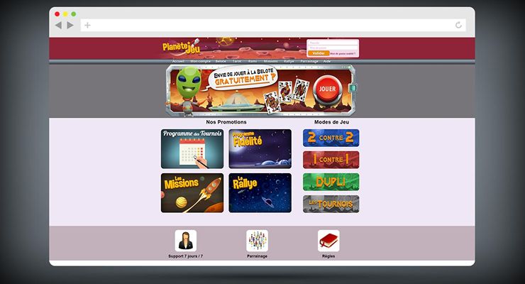 Planete Jeu website graphic redesign